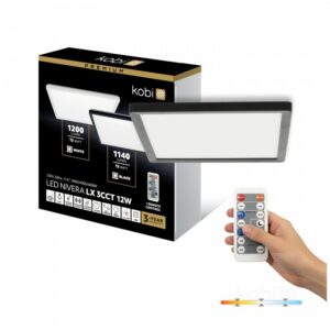 Ceiling lamp Kobi NIVERA SQUARE 12 W Adjustable (CCT) IP54 black | WATTpro
