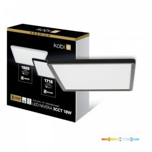 Ceiling lamp Kobi NIVERA SQUARE 18 W Adjustable (CCT) IP54 black | WATTpro