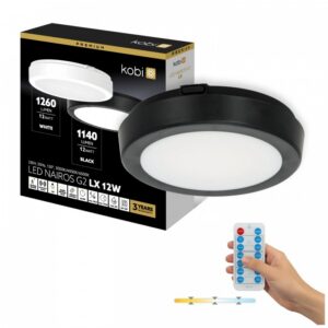 Ceiling lamp Kobi NAIROS G2 12 W Adjustable (CCT) IP65 black | WATTpro