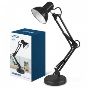 Galda lampa Kobi AURIQ E27 melns | WATTpro