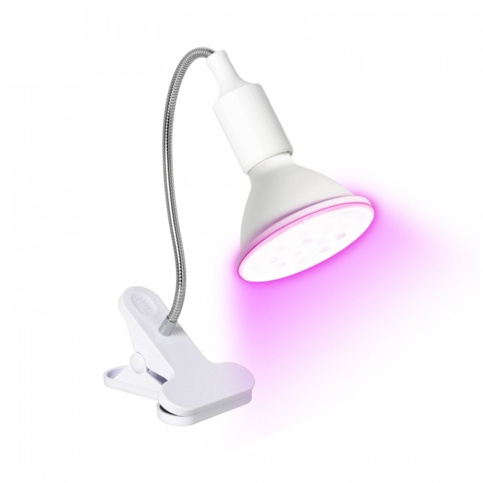 Augu lampa Kobi PLANTY CLIP E27 ar knaģi balta (bez spuldzes) | WATTpro