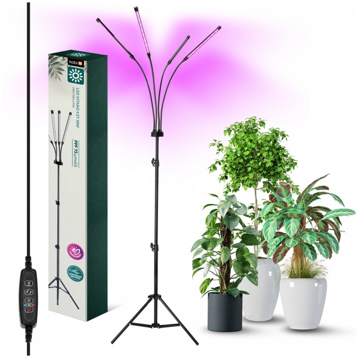 LED augu lampa Kobi VITARO 4 ST 30W ar statīvu melna | WATTpro