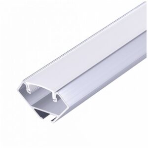 LED profile Kobi N01 corner anodised silver 2m with matt diffuser | WATTpro