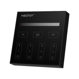 Wall panel MiBoxer B1, touch, MONO, 4 zones, black