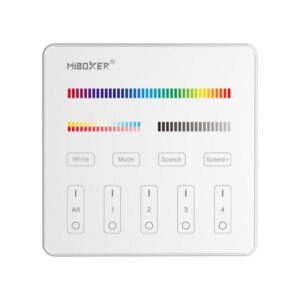 Wall panel MiBoxer B4, touch, 4-zone, RGB+CCT, white