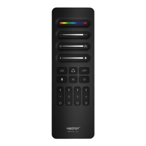 Remote control MiBoxer C10, 4-zone, for digital LED strips, with magnetic holder, black