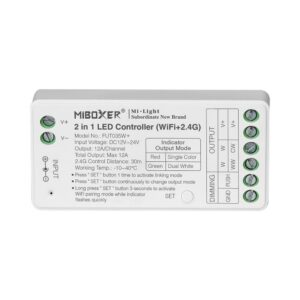 Receiver MiBoxer FUT035W+ for LED strips, MONO/CCT, 30 m, 12 A, WiFi