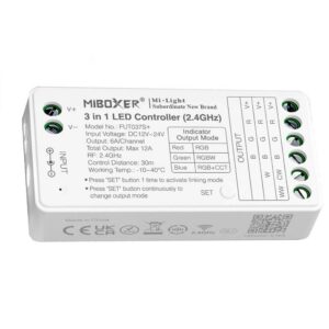 Receiver MiBoxer FUT037S+ for LED strips, RGB/RGBW/RGB+CCT, 12 A
