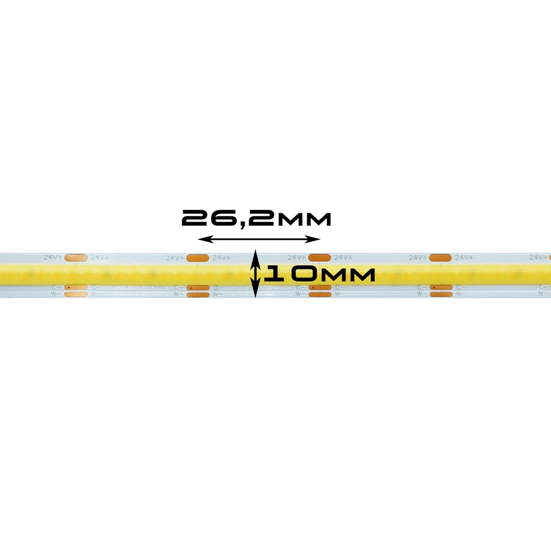 LED strip IdeaLED COB 608 LED/m 24 V 14 W/m 3000K IP20, 10 mm, 5 m - Image 3