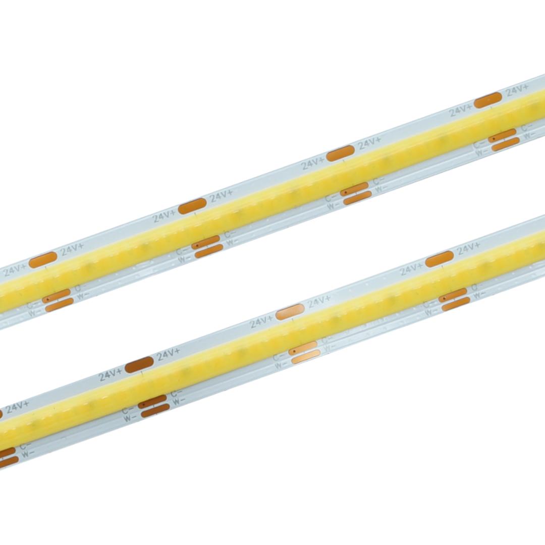 LED strip IdeaLED COB 608 LED/m 24 V 14 W/m 3000K IP20, 10 mm, 5 m