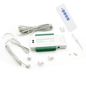 Stair controller IdeaLED LED PIR, 16 steps, white + remote control