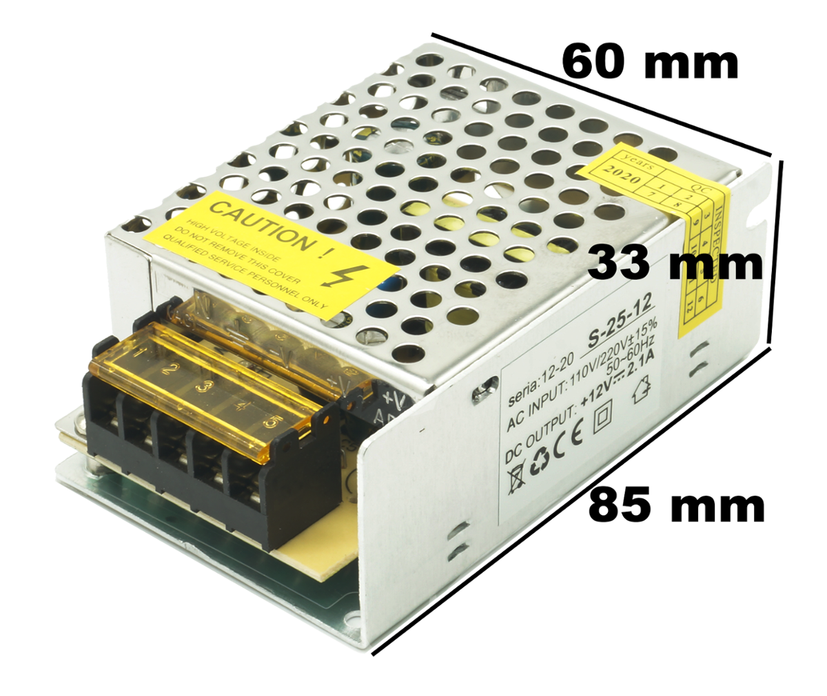 Power supply IdeaLED 12 V DC 25 W IP20, modular, 85x60x33 mm