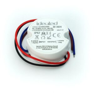 Power supply IdeaLED 12 V DC 10 W IP67, for junction box mounting, Ø50x22 mm
