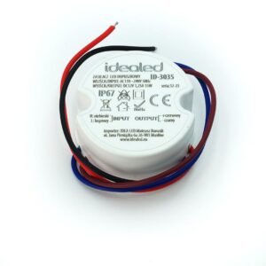 Power supply IdeaLED 12 V DC 15 W IP67, cylindrical, Ø50x22 mm