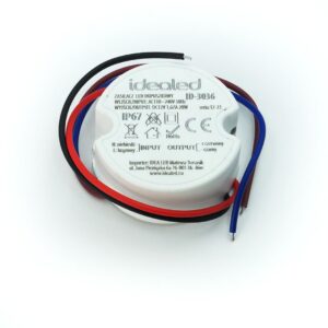 Power supply IdeaLED 12 V DC 20 W IP67, for junction box mounting, Ø50x22 mm