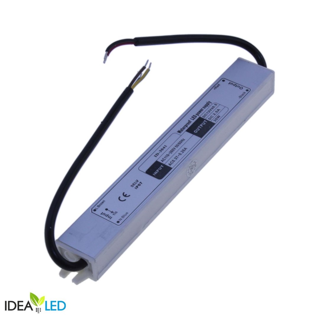 Power supply IdeaLED 12 V DC 30 W IP67, 160x30x20 mm