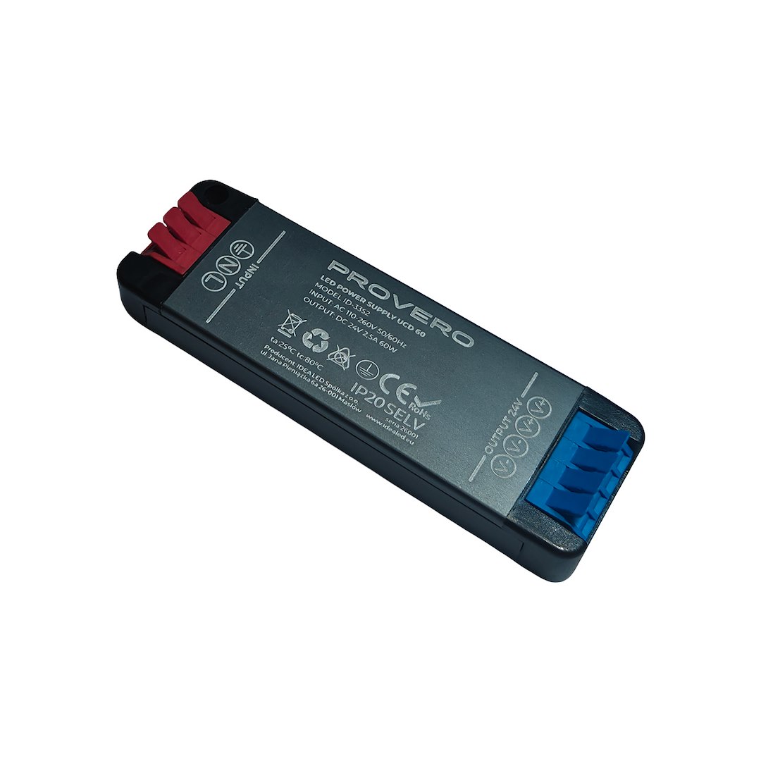 Power supply IdeaLED 24 V DC 60 W IP20, 107x34x15 mm