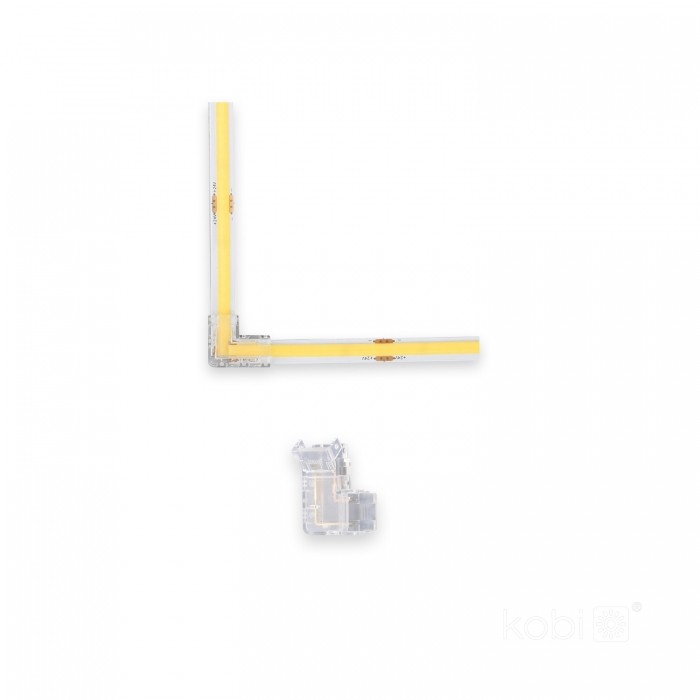 Savienotājs stūra (L) COB LED lentei 8mm | WATTpro