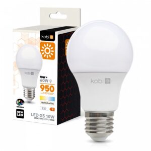 LED spuldze Kobi E27 10W 4000K | WATTpro