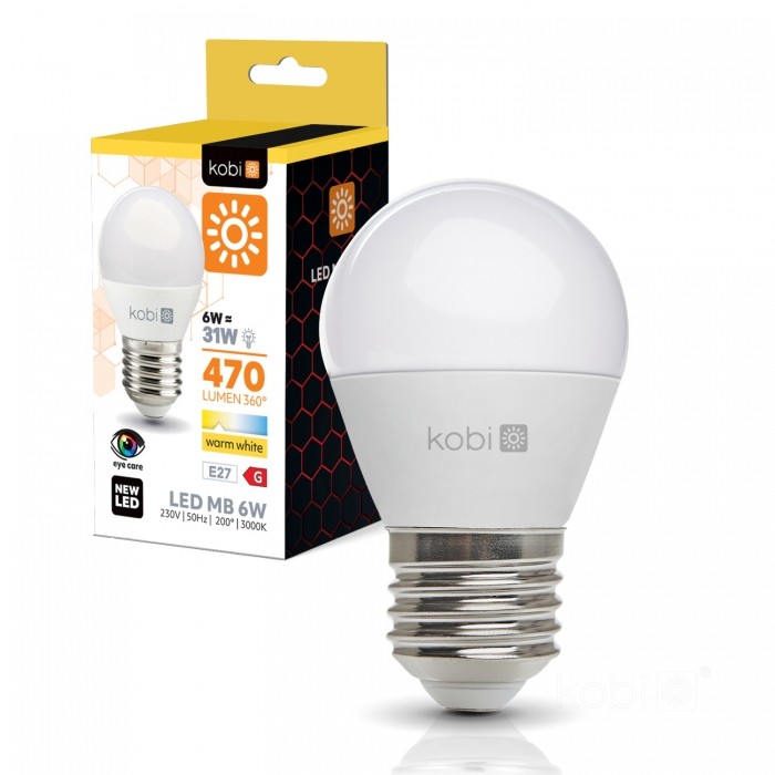 LED bulb Kobi E27 6W 3000K | WATTpro
