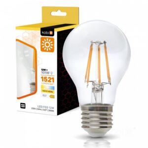 LED filamenta spuldze Kobi E27 12W 3000K | WATTpro