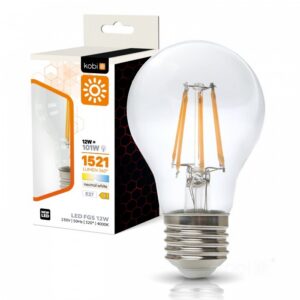 LED filamenta spuldze Kobi E27 12W 4000K | WATTpro