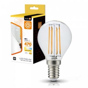 LED filamenta spuldze Kobi E14 4W 3000K | WATTpro