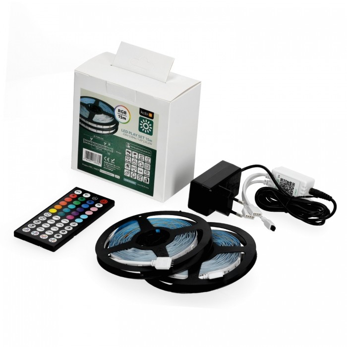 LED lentes komplekts Kobi PLAY 15m RGB IP20 | WATTpro