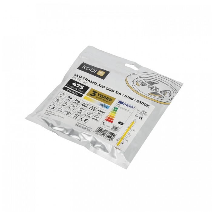 LED lente Kobi TRAMO 320 COB 5m 6500K IP65 (10W/m) | WATTpro