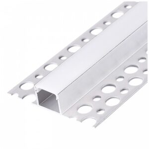 LED profile Kobi KG02 recessed anodised silver 1m with matt diffuser | WATTpro
