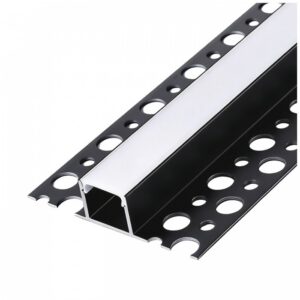 LED profile Kobi KG02 recessed black 2m with matt diffuser | WATTpro