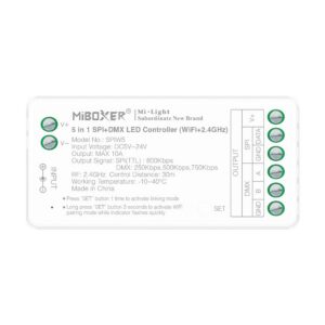 Controller MiBoxer SPIW5 digital SPI + DMX, WiFi + 2,4 G, 10 A, 5in1