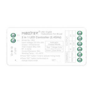 Receiver MiBoxer SR2 (FUT035S+) for LED strips, MONO/CCT, 30 m, 12 A, PUSH