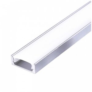 LED profile Kobi P01 surface-mounting anodised silver 2m with matt diffuser | WATTpro