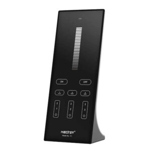 Remote control MiBoxer Y1, vertical, MONO, RF, 3 zones, 3 scenes, black
