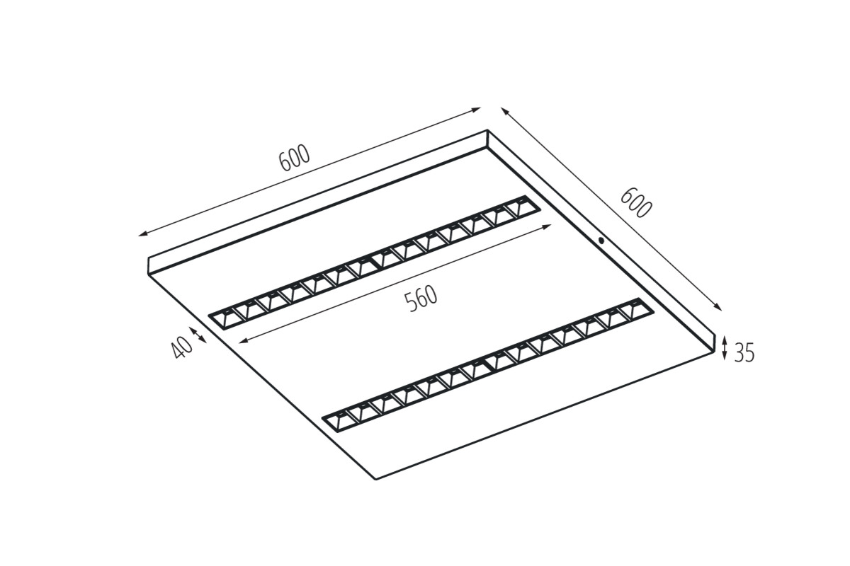 Surface-mounted office luminaire Kanlux OSD-S5D-WN-RST-W-N1
