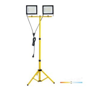 LED floodlight with stand Kobi TIGRA 2 x 100 W 4000 K IP54, black