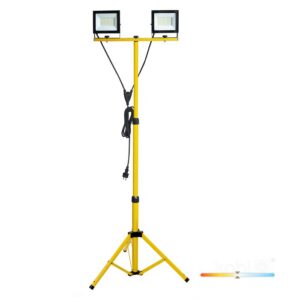 LED floodlight with stand Kobi TIGRA 2 x 50 W 4000 K IP54, black