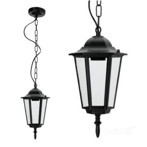 Garden pendant light Kobi LO4105 E27 IP54, black, without bulb
