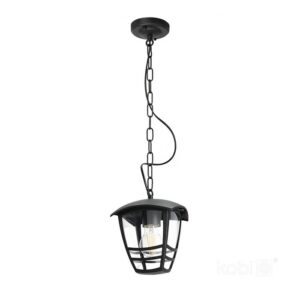 Garden pendant light Kobi TEVIO W E27 IP54, black, without bulb