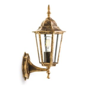 Garden wall light Kobi LO4101 E27 IP54, gold, without bulb