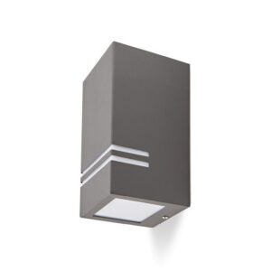 Garden wall light Kobi QUAZAR 11 GU10 IP44, grey, without bulb