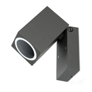 Garden wall light Kobi QUAZAR 15 GU10 IP44, grey, without bulb