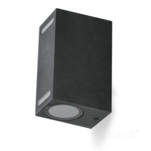 Garden wall light Kobi QUERK 7 2xGU10 IP54, black, without bulbs