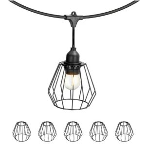 Lampshade for string lights Kobi CRETE D1, black (5 pcs)