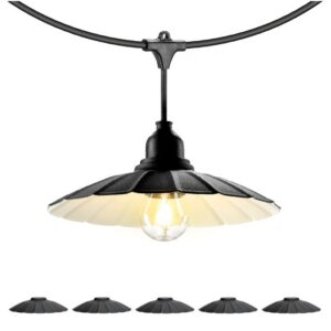 Lampshade for string lights Kobi CRETE M1, black (5 pcs)