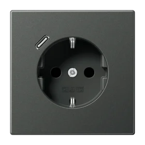 Jung SCHUKO socket with USB-C charger LS 990, anthracite