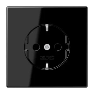 Jung SCHUKO socket with children's protection LS 990, black