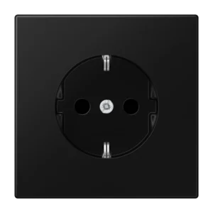 Jung SCHUKO socket with children's protection LS 990, graphite black, matt