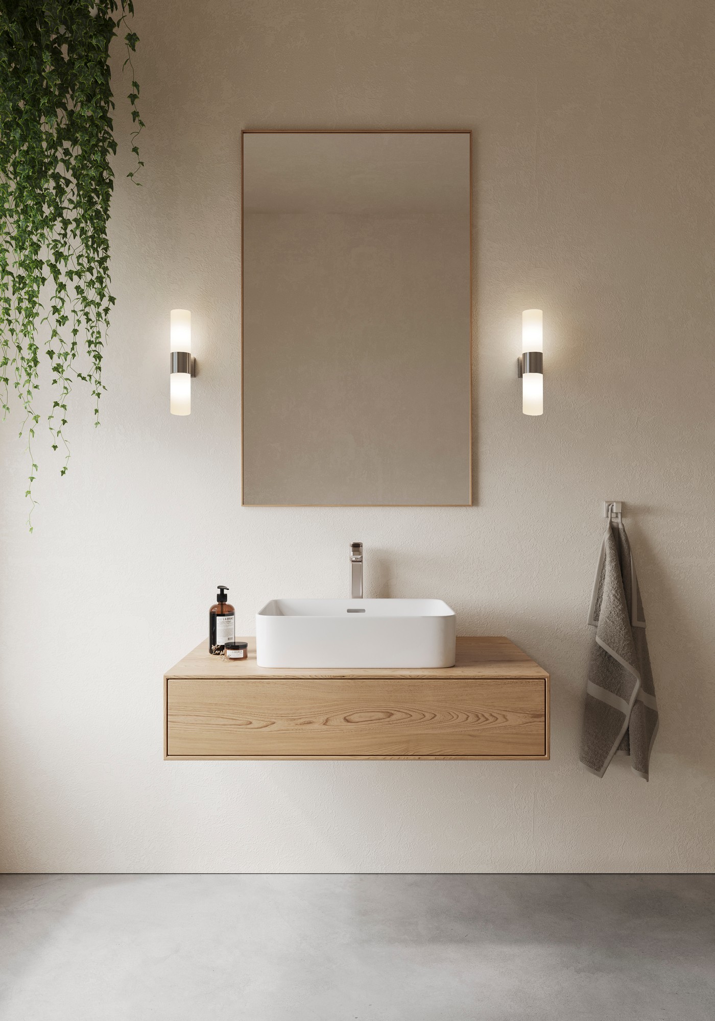 Wall lamp Tangens Double - Nordlux (matt steel)